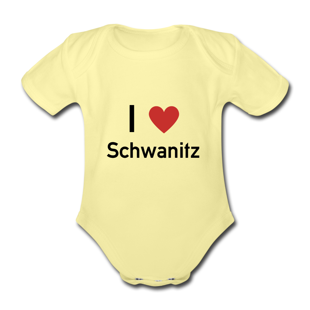 I love Schwanitz Baby-Kurzarm-Body - Hellgelb