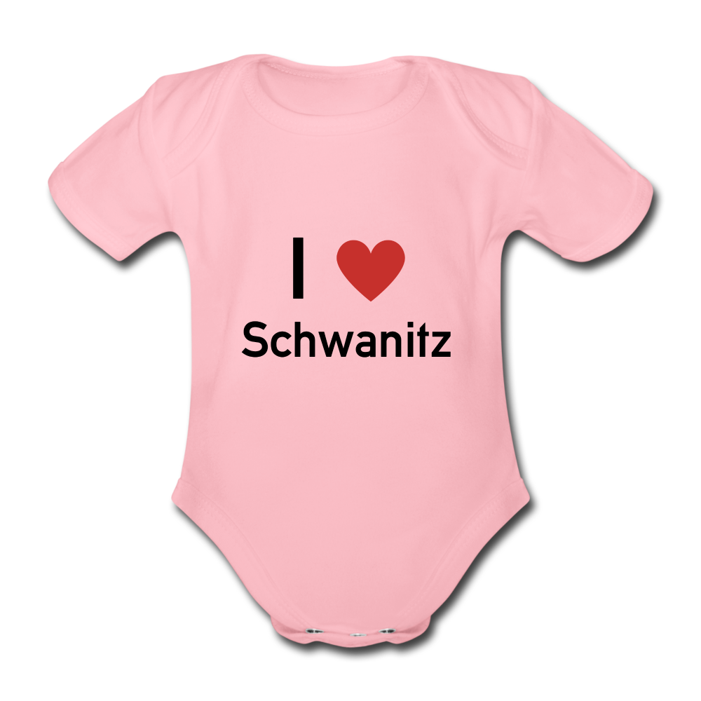 I love Schwanitz Baby-Kurzarm-Body - Hellrosa
