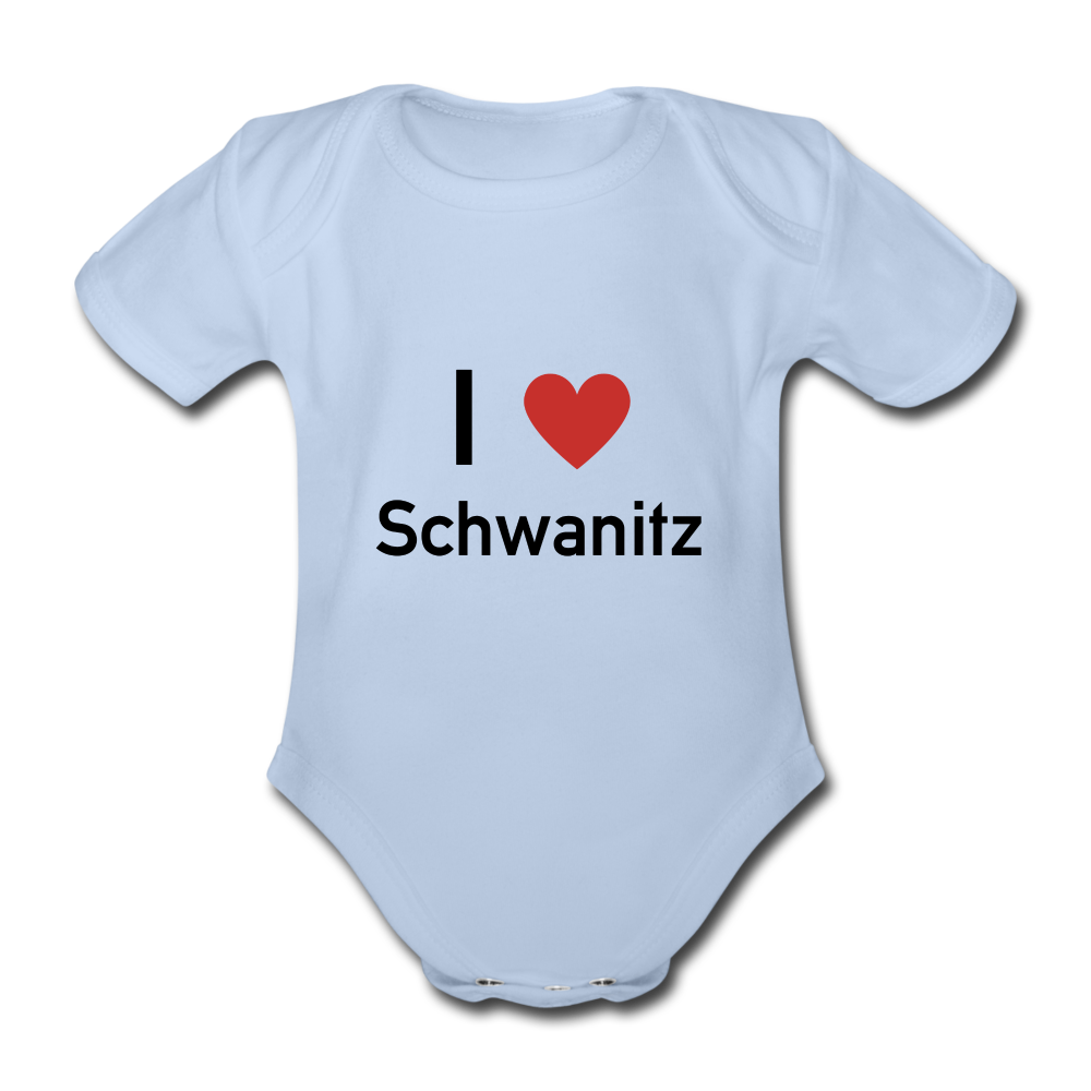 I love Schwanitz Baby-Kurzarm-Body - Sky