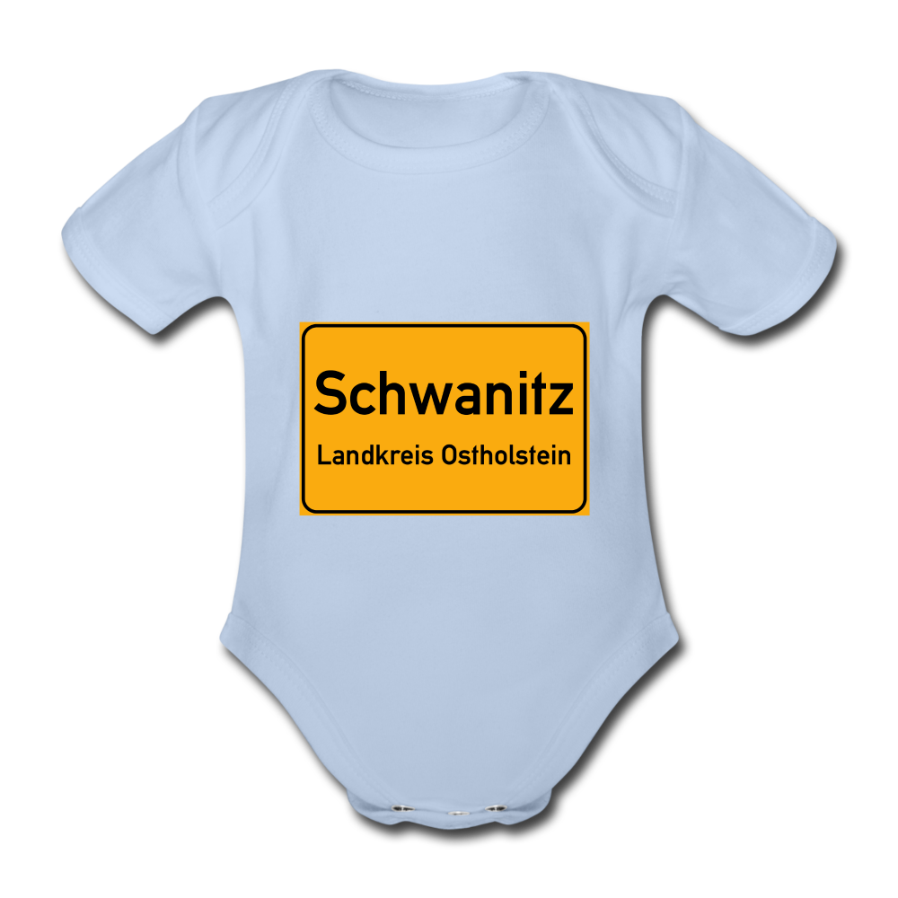 Schwanitz Baby-Kurzarm-Body - Sky