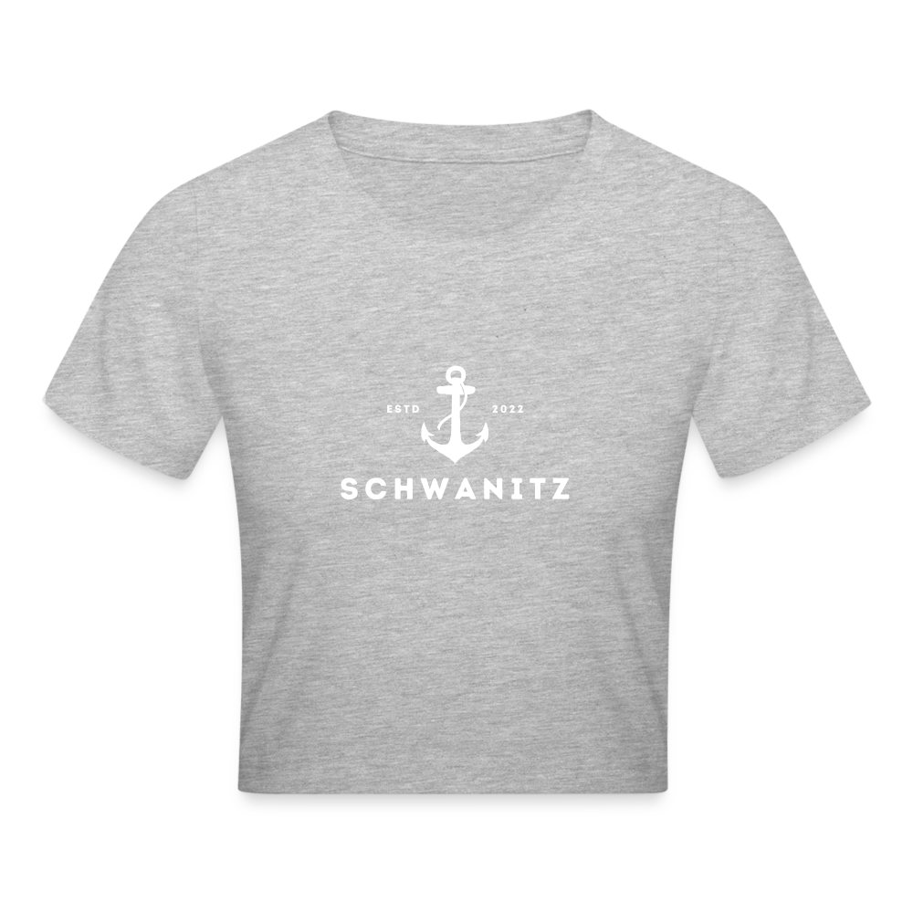 Crop T-Shirt - Grau meliert