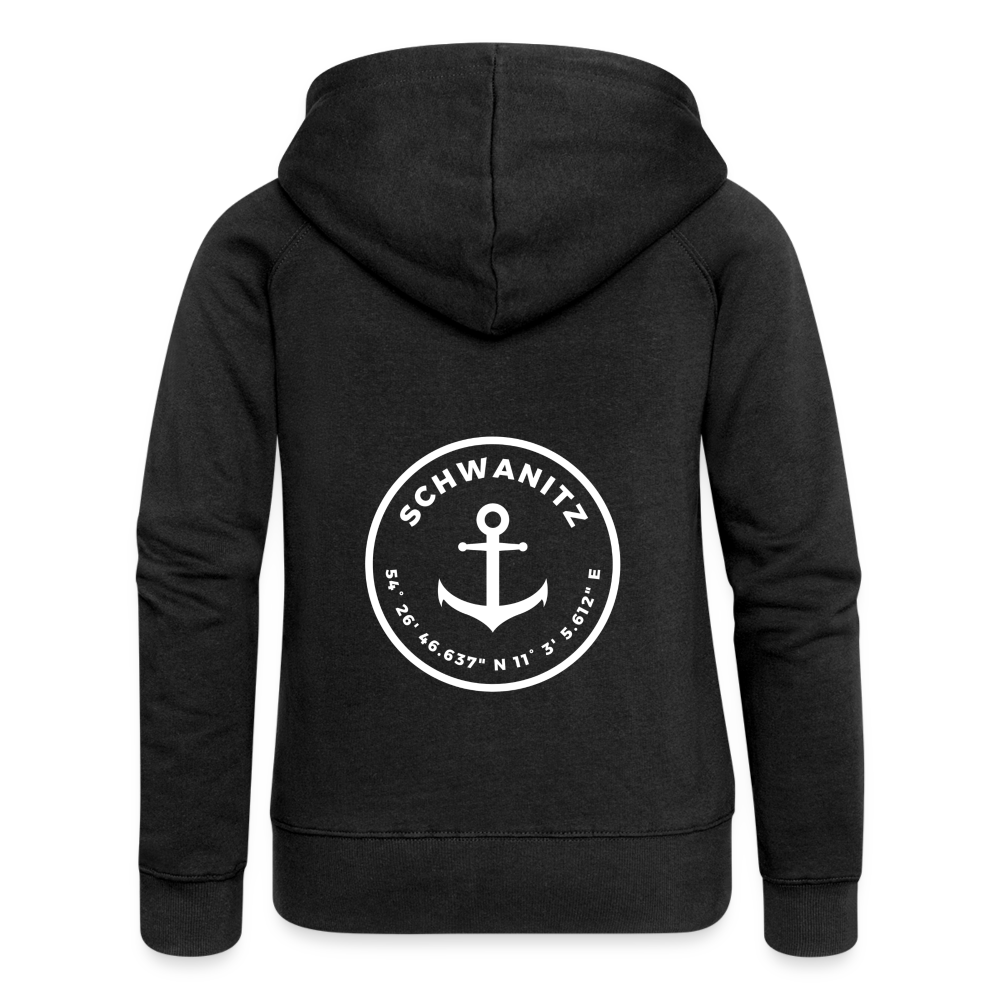 Koordinaten Damen-Kapuzenjacke - Schwarz