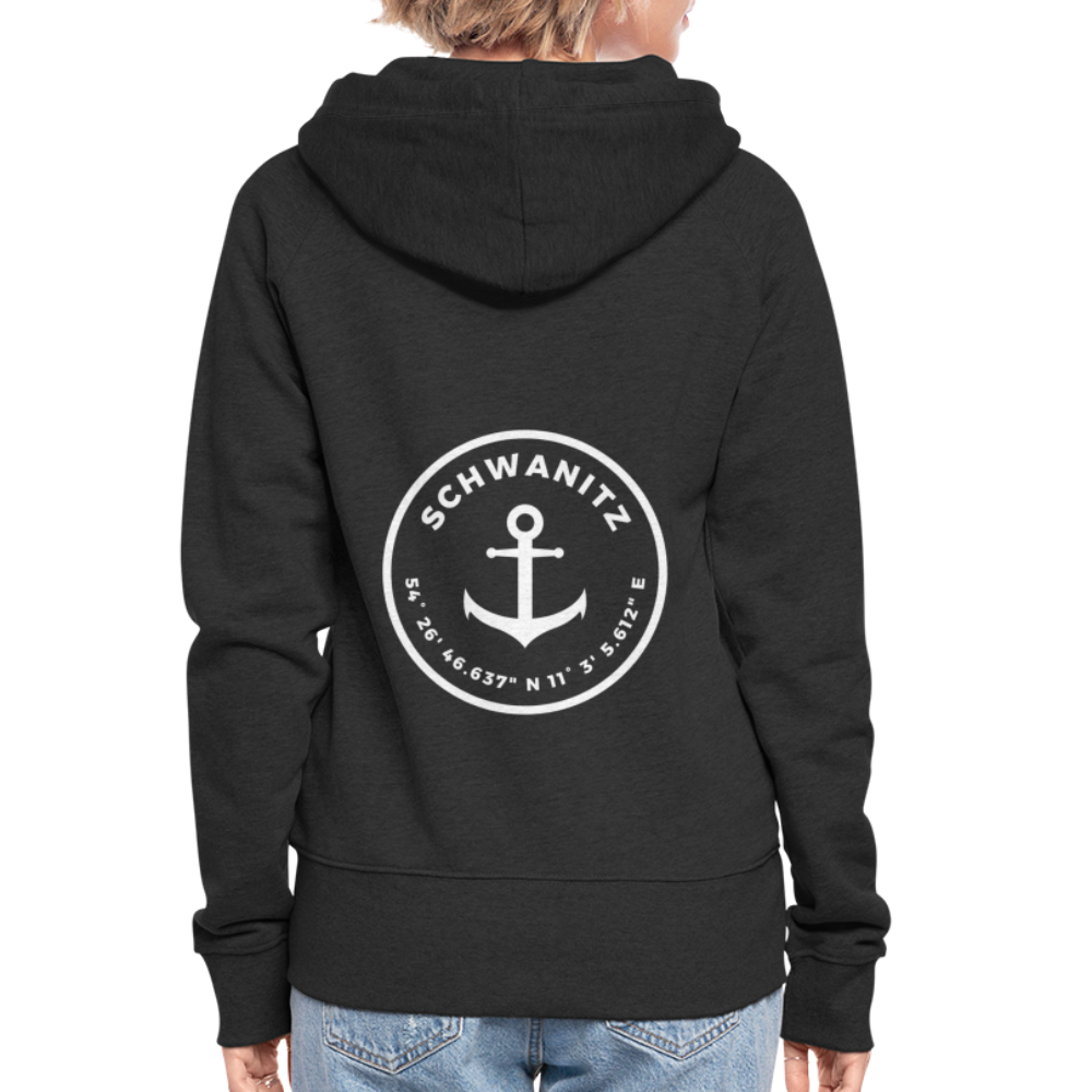 Koordinaten Damen-Kapuzenjacke - Schwarz
