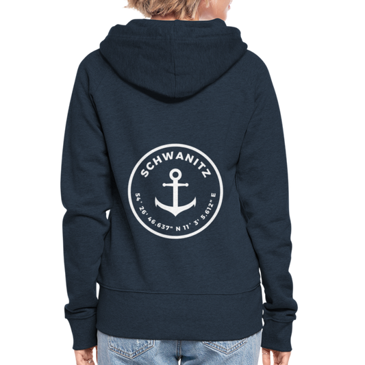 Koordinaten Damen-Kapuzenjacke - Navy