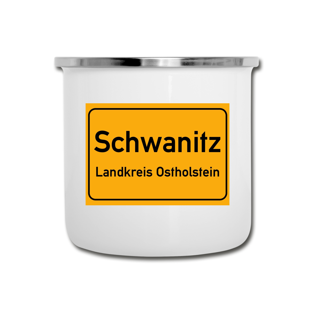 SCHWANITZ EMAILLE-TASSE - Weiß