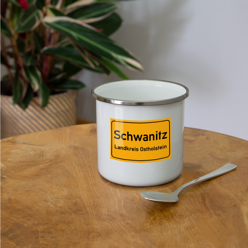 SCHWANITZ EMAILLE-TASSE - Weiß