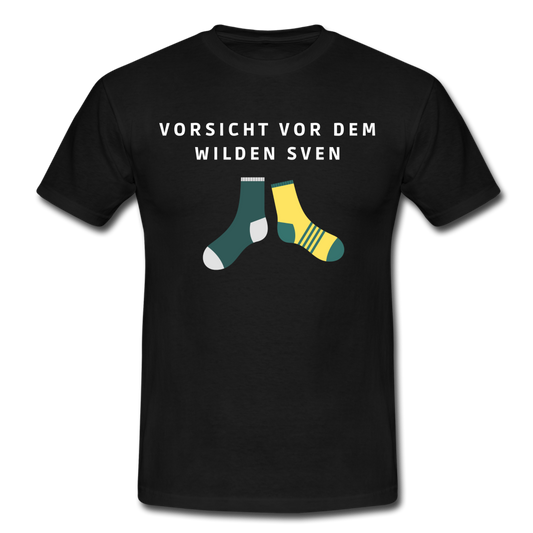 Wilder Sven Herren T-Shirt - Schwarz