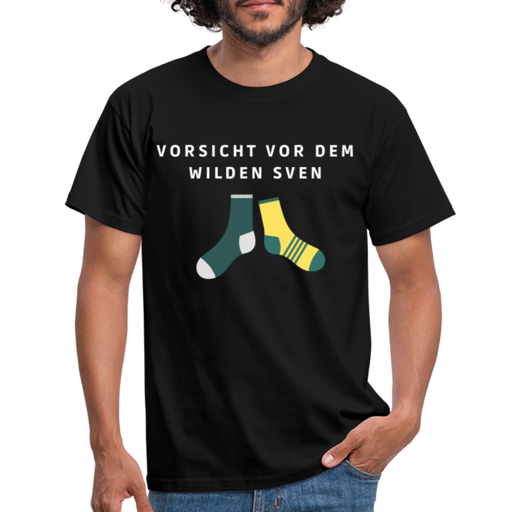 Wilder Sven Herren T-Shirt - Schwarz