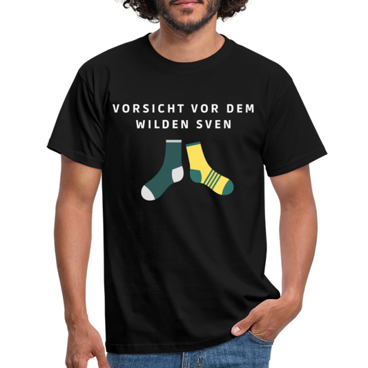 Wilder Sven Herren T-Shirt - Schwarz