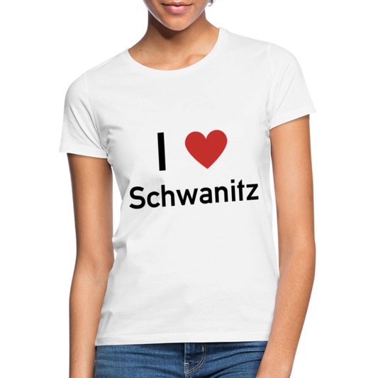 I LOVE SCHWANITZ DAMEN SHIRT - Weiß