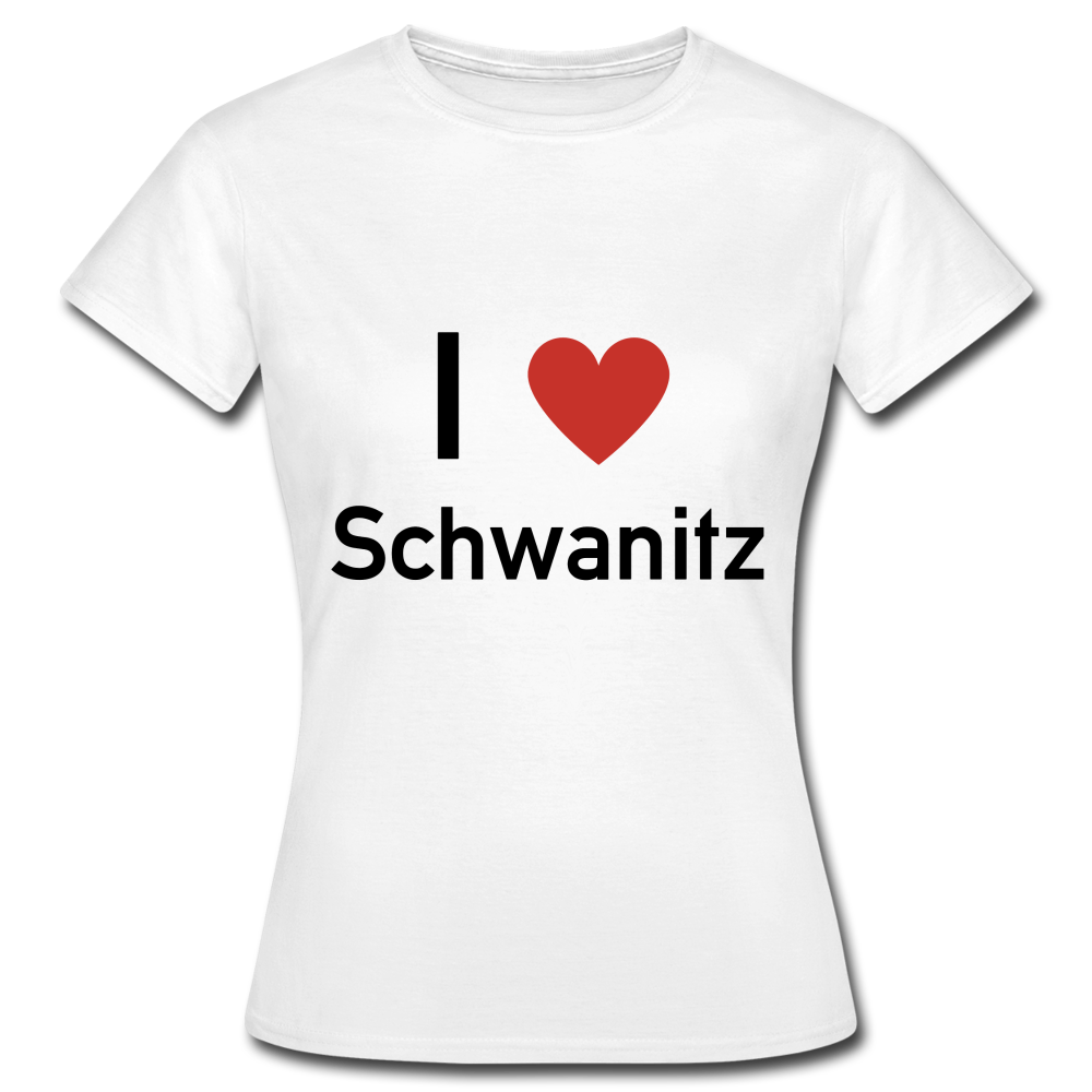 I LOVE SCHWANITZ DAMEN SHIRT - Weiß