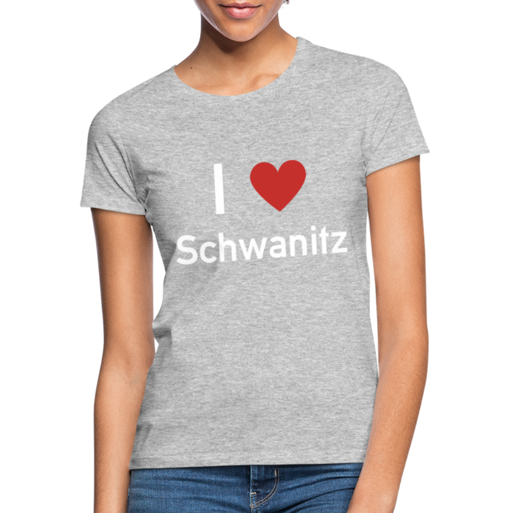 I love Schwanitz Damen T-Shirt - Grau meliert
