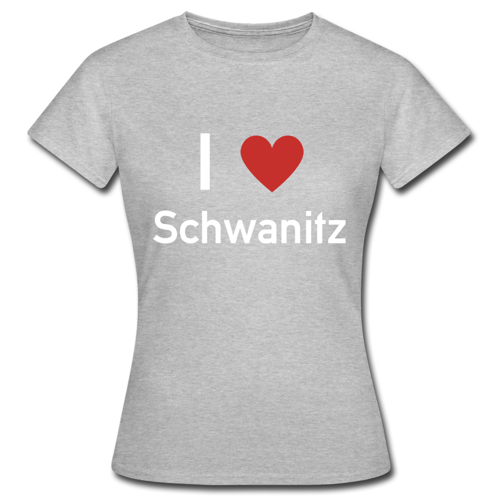 I love Schwanitz Damen T-Shirt - Grau meliert