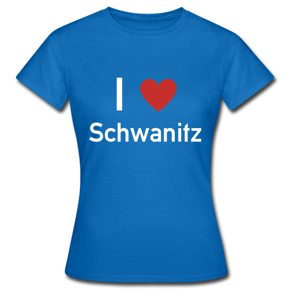 I love Schwanitz Damen T-Shirt - Royalblau