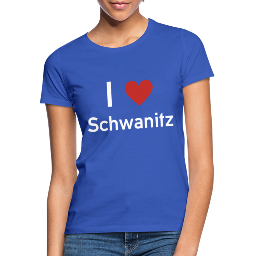 I love Schwanitz Damen T-Shirt - Royalblau