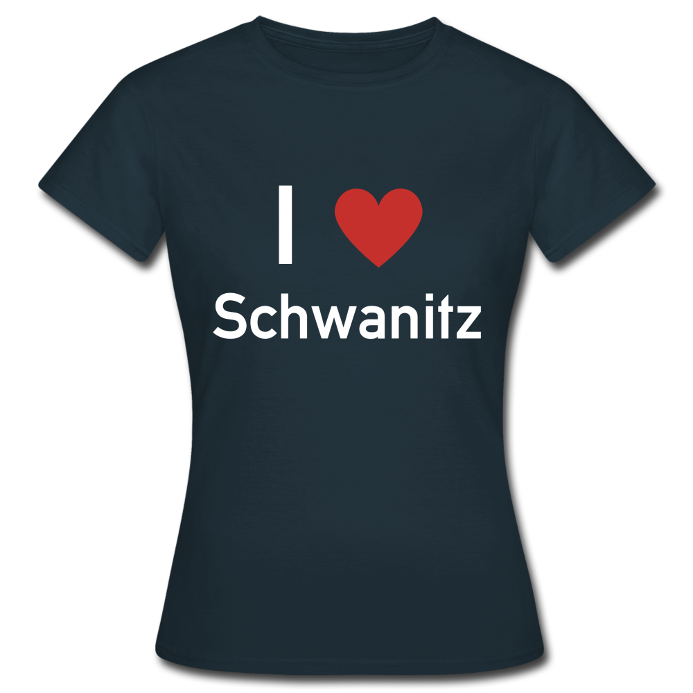 I love Schwanitz Damen T-Shirt - Navy