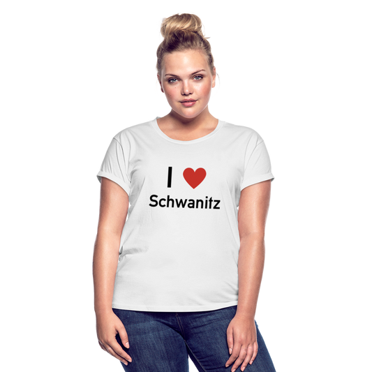 I LOVE SCHWANITZ DAMEN OVERSIZE SHIRT - Weiß
