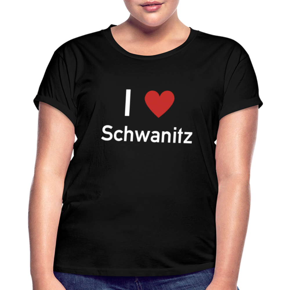 I LOVE SCHWANITZ DAMEN OVERSIZE SHIRT - Schwarz