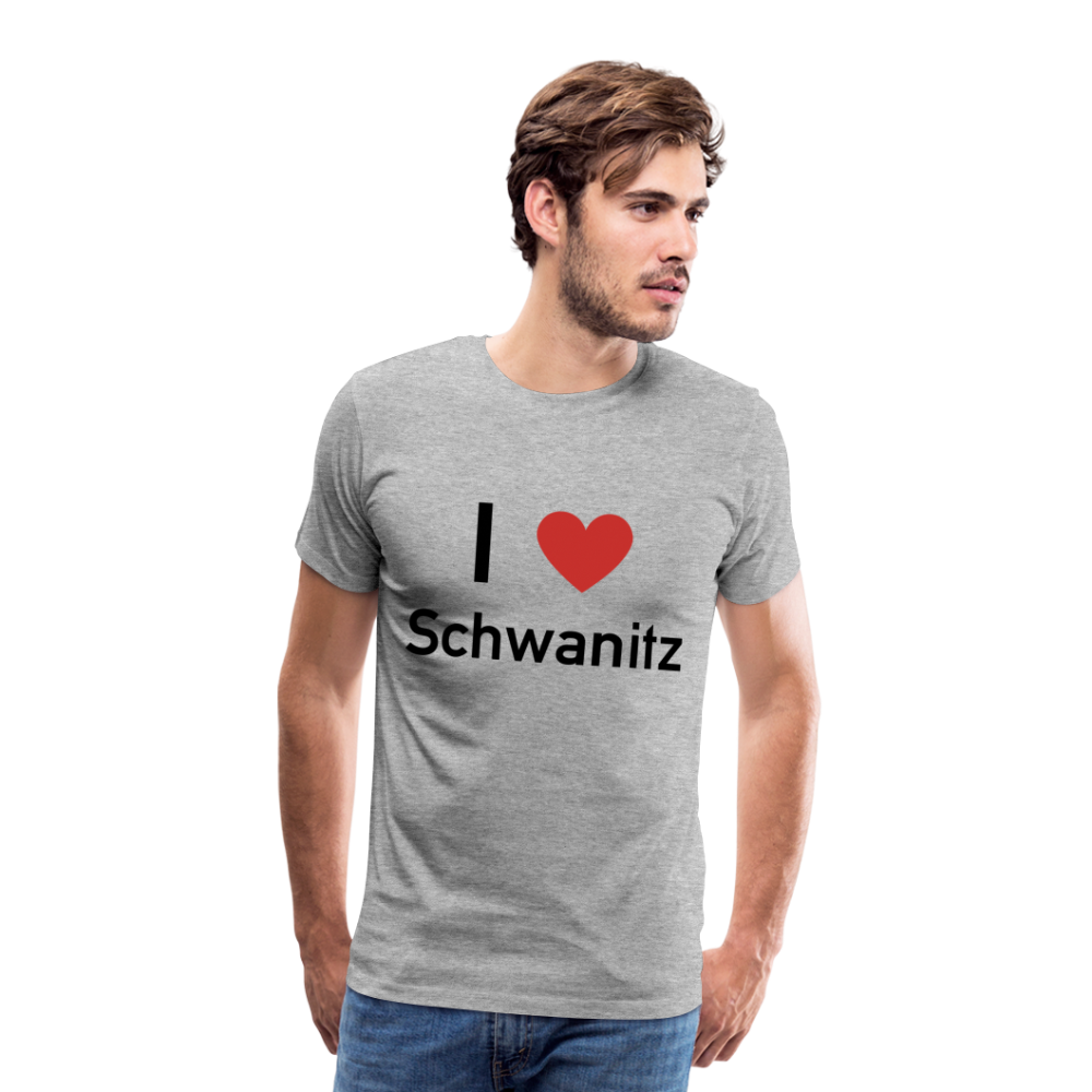 I LOVE SCHWANITZ HERREN SHIRT - Grau meliert