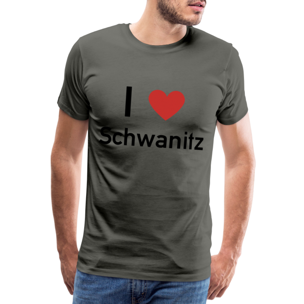 I LOVE SCHWANITZ HERREN SHIRT - Asphalt