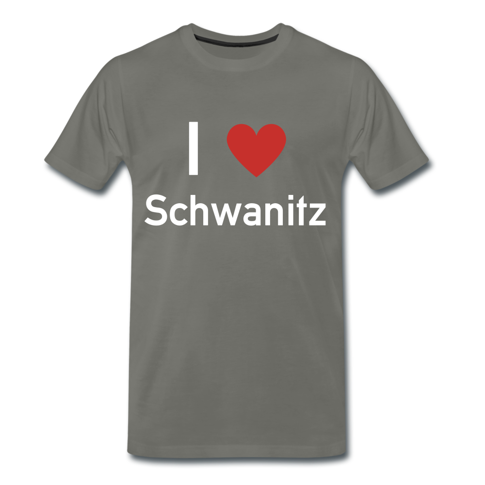 I LOVE SCHWANITZ HERREN SHIRT - Asphalt