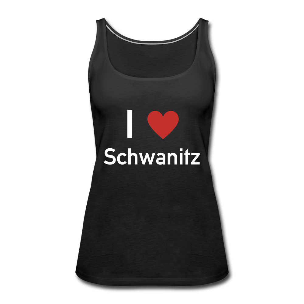 I LOVE SCHWANITZ DAMEN TANK-TOP - Schwarz