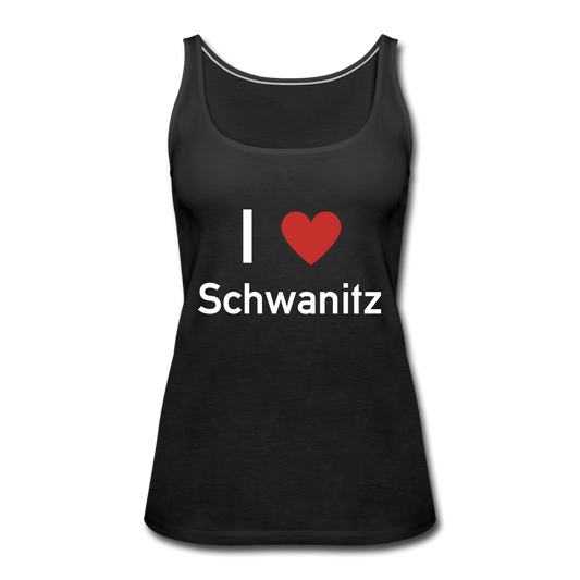 I LOVE SCHWANITZ DAMEN TANK-TOP - Schwarz