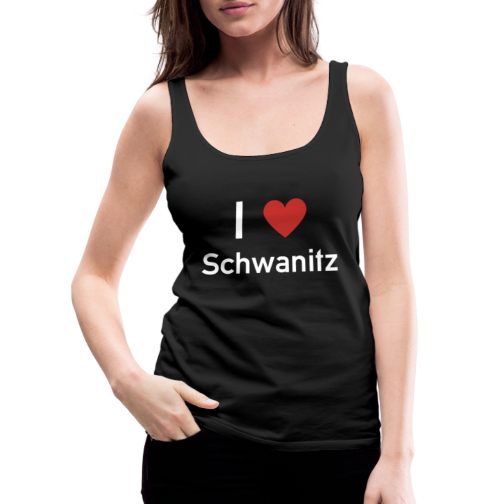 I LOVE SCHWANITZ DAMEN TANK-TOP - Schwarz