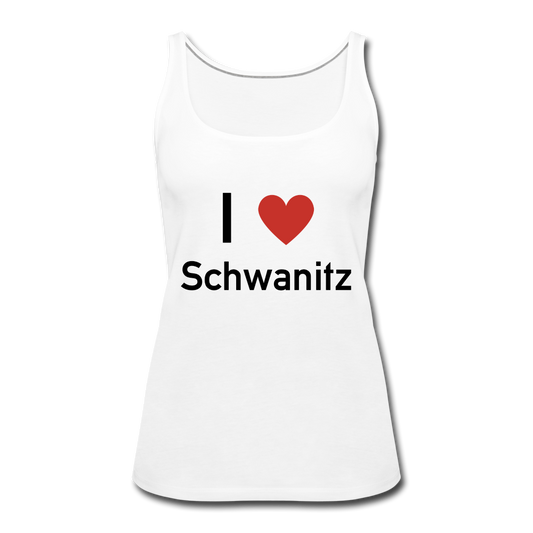 I LOVE SCHWANITZ DAMEN TANK-TOP - Weiß