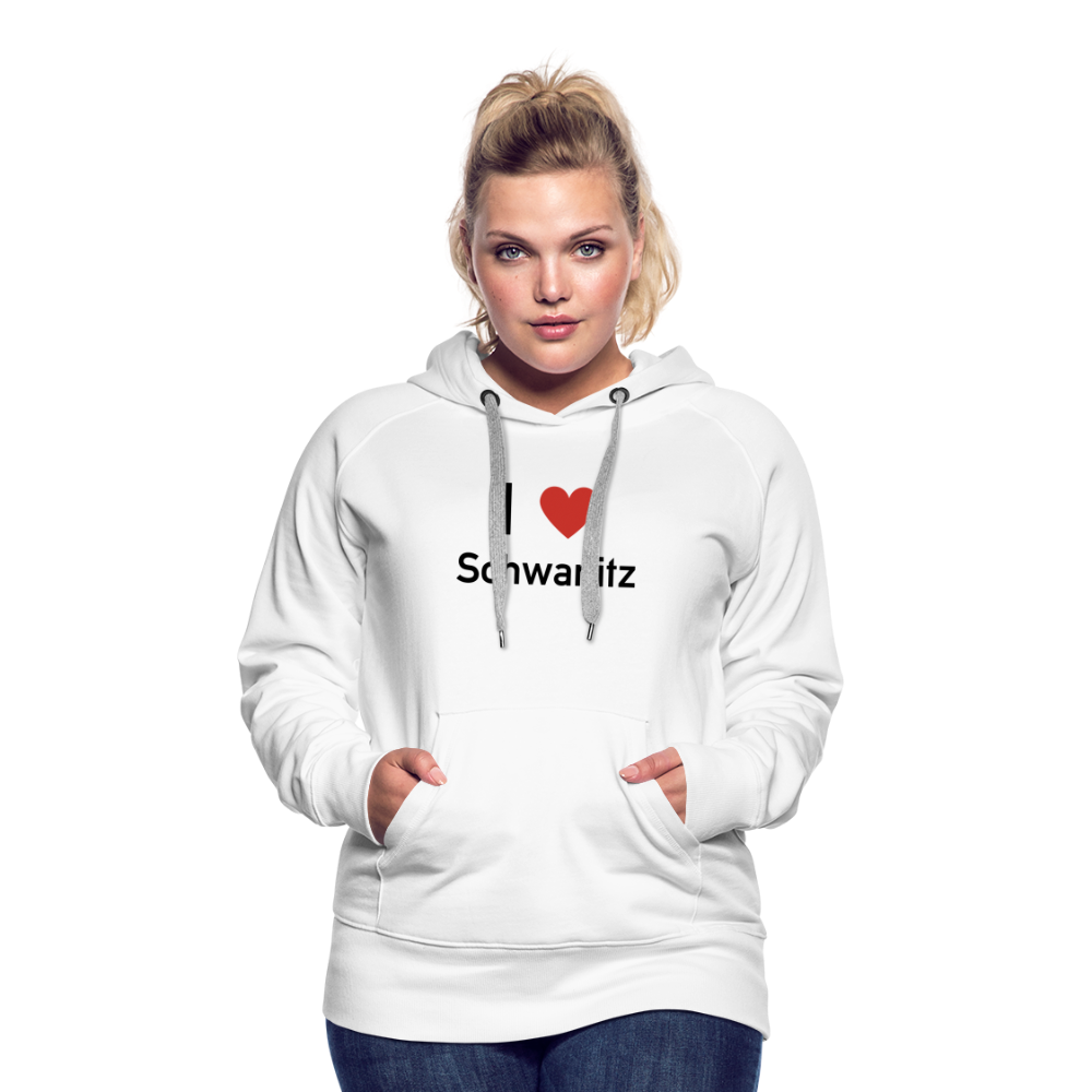 I LOVE SCHWANITZ DAMEN HOODIE - Weiß