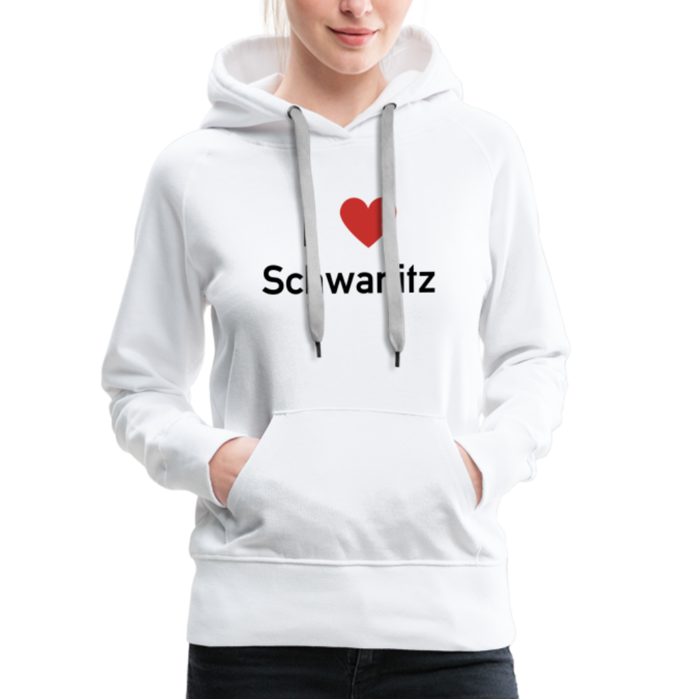 I LOVE SCHWANITZ DAMEN HOODIE - Weiß