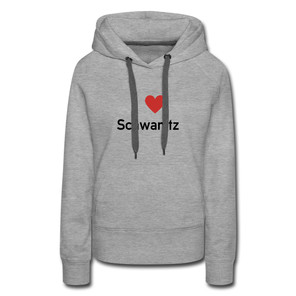 I LOVE SCHWANITZ DAMEN HOODIE - Grau meliert