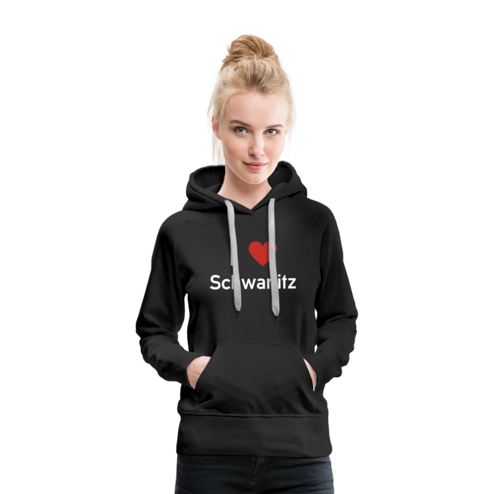 I LOVE SCHWANITZ DAMEN HOODIE - Schwarz