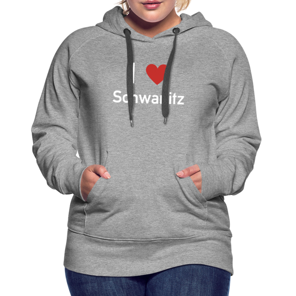 I LOVE SCHWANITZ DAMEN HOODIE - Grau meliert