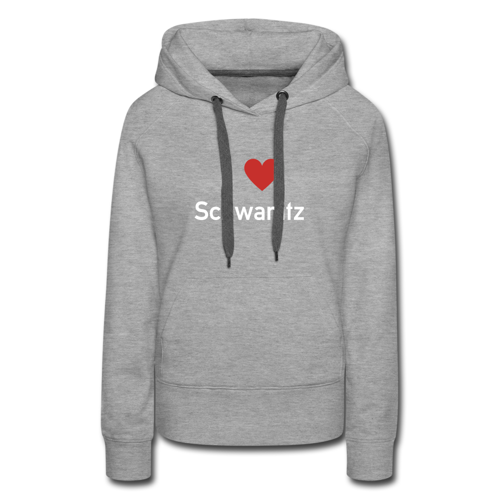 I LOVE SCHWANITZ DAMEN HOODIE - Grau meliert