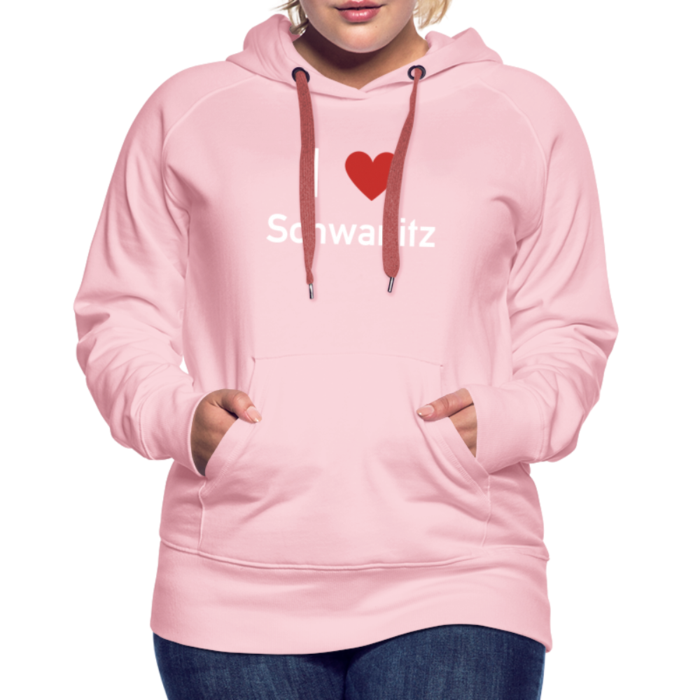 I LOVE SCHWANITZ DAMEN HOODIE - Kristallrosa