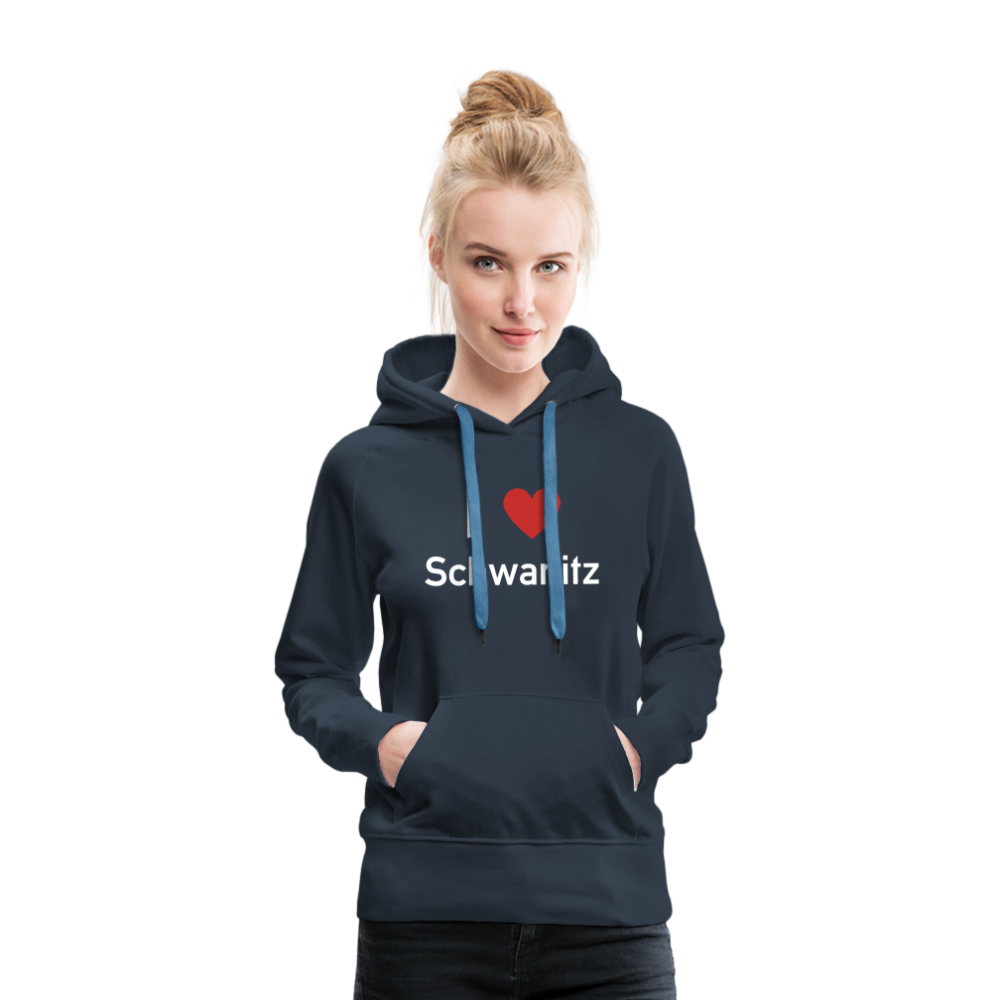 I LOVE SCHWANITZ DAMEN HOODIE - Navy