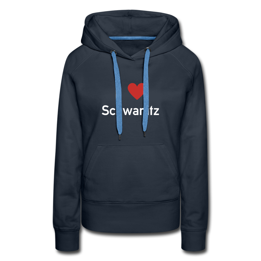 I LOVE SCHWANITZ DAMEN HOODIE - Navy