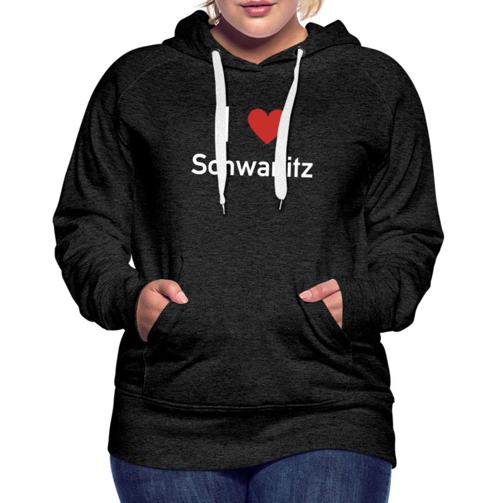 I LOVE SCHWANITZ DAMEN HOODIE - Anthrazit