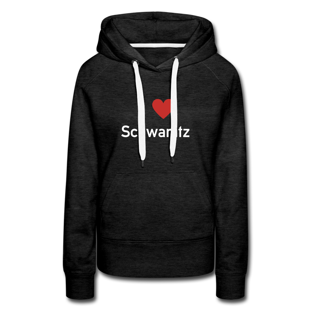 I LOVE SCHWANITZ DAMEN HOODIE - Anthrazit