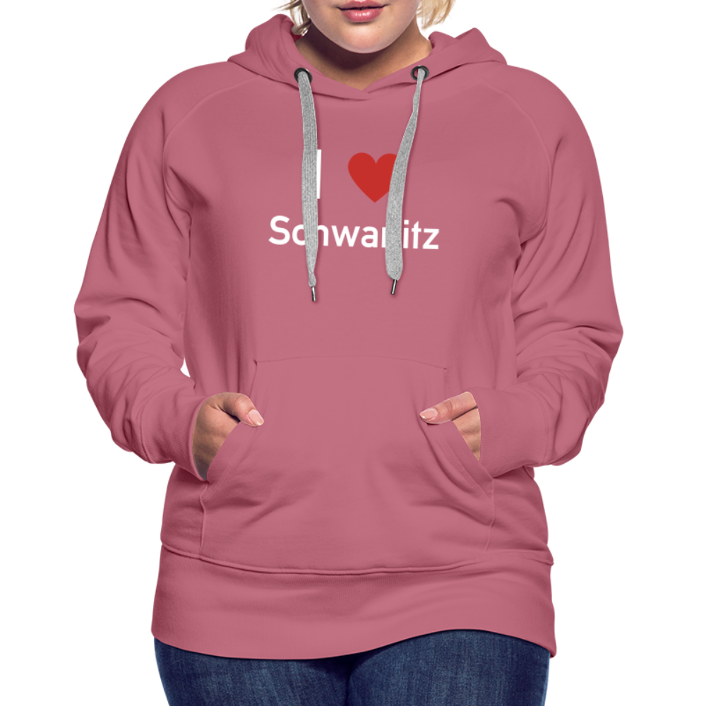 I LOVE SCHWANITZ DAMEN HOODIE - Malve