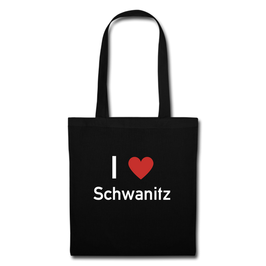I LOVE SCHWANITZ JUTEBEUTEL - Schwarz