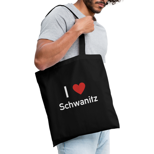 I LOVE SCHWANITZ JUTEBEUTEL - Schwarz