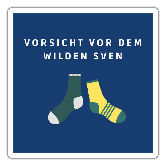 Wilder Sven Sticker - Mattweiß
