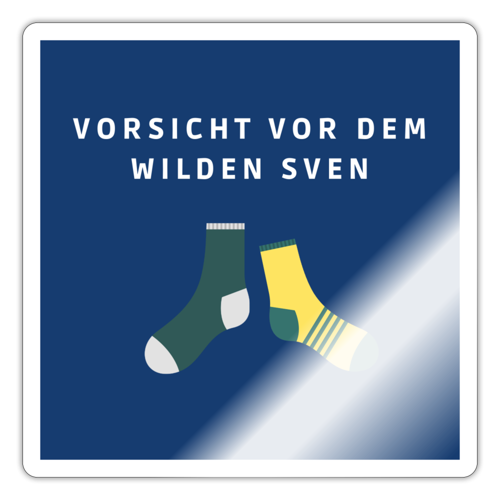 Wilder Sven Sticker - Weiß glänzend