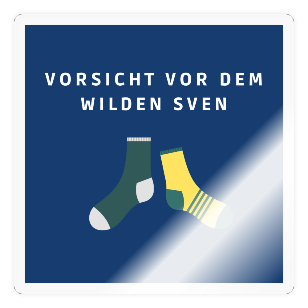 Wilder Sven Sticker - Transparent glänzend