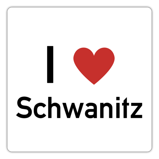 I Love Schwanitz Sticker - Mattweiß