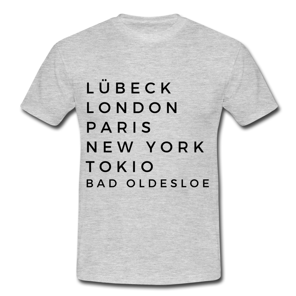 Bad Oldesloe Herren-Shirt - Grau meliert