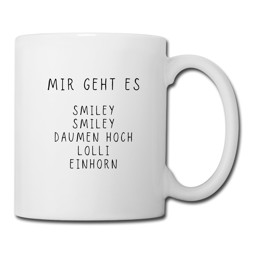 Smiley Tasse - Weiß