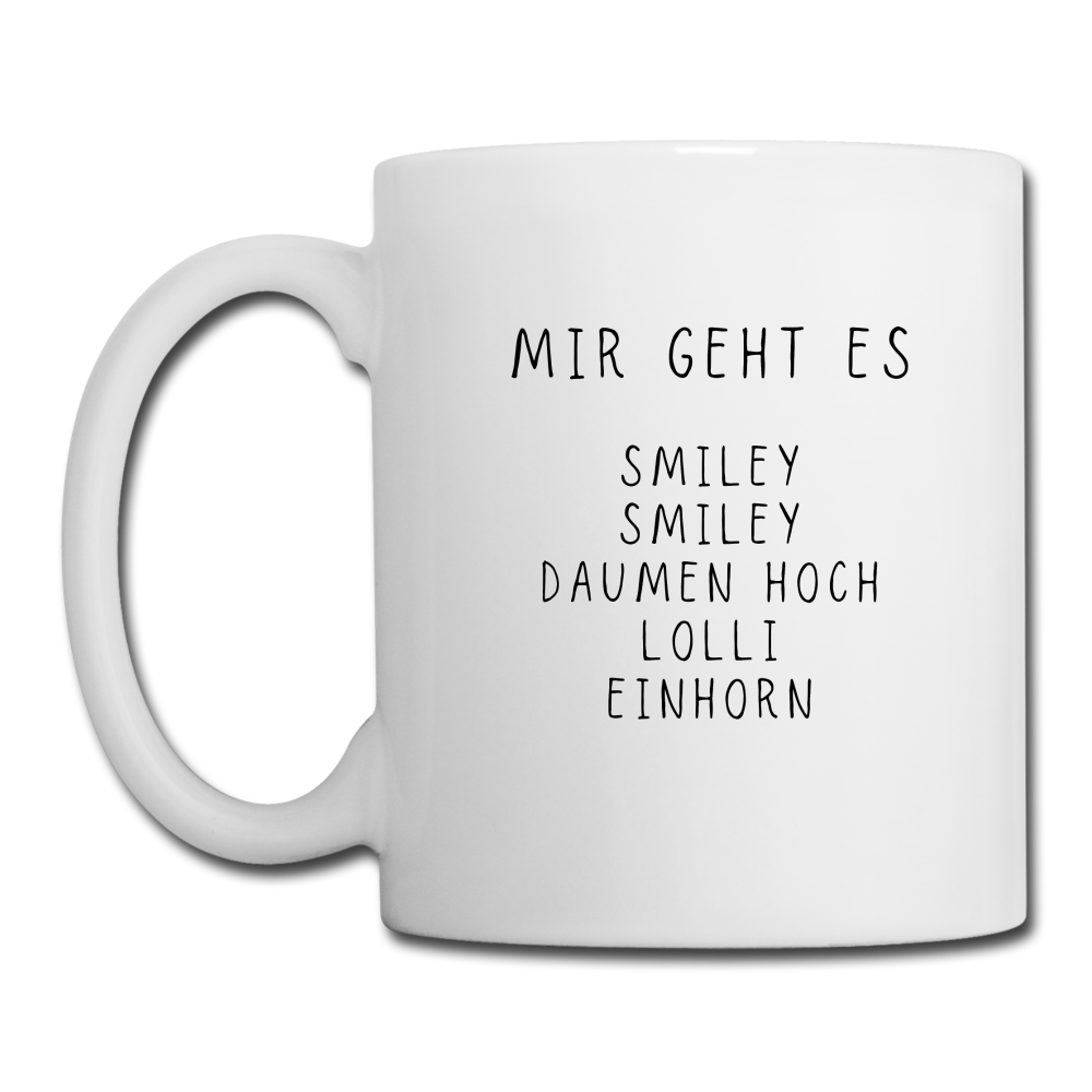 Smiley Tasse - Weiß